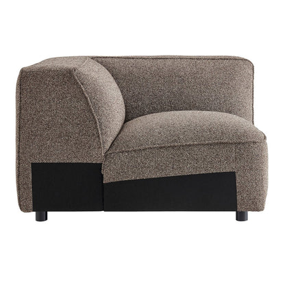 Auren Lattice Bouclé Upholstered Modular Corner Chair - Earth