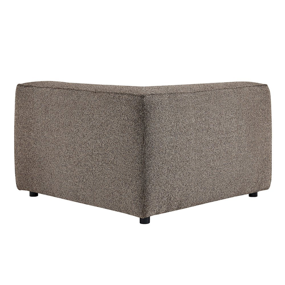 Auren Lattice Bouclé Upholstered Modular Corner Chair - Earth