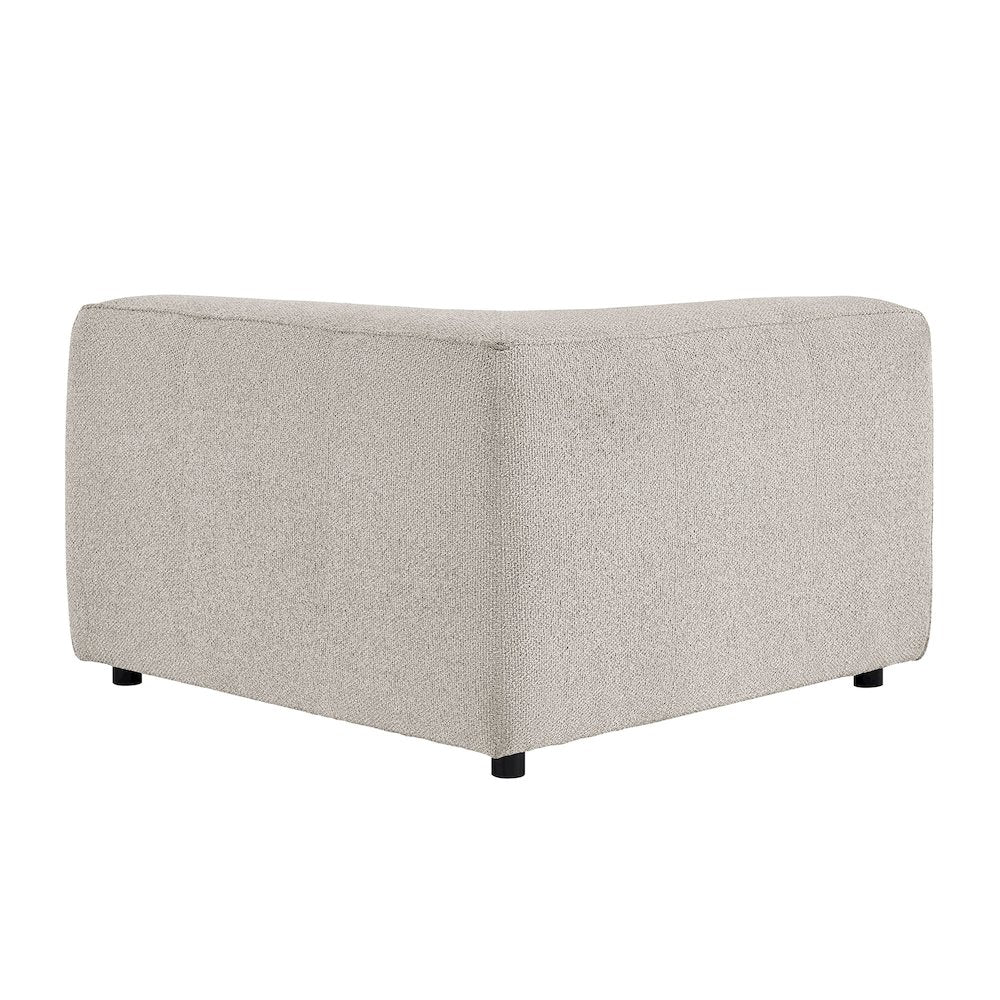 Auren Lattice Bouclé Upholstered Modular Corner Chair - Fog