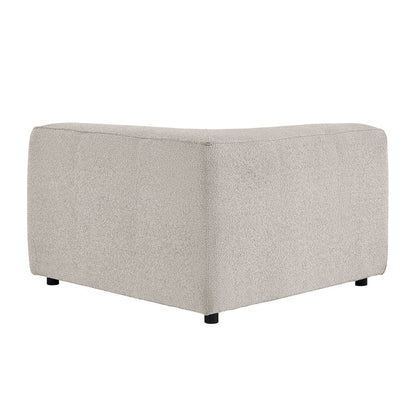 Auren Lattice Bouclé Upholstered Modular Corner Chair - Fog