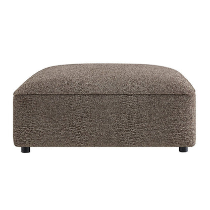 Auren Lattice Bouclé Upholstered Ottoman - Earth