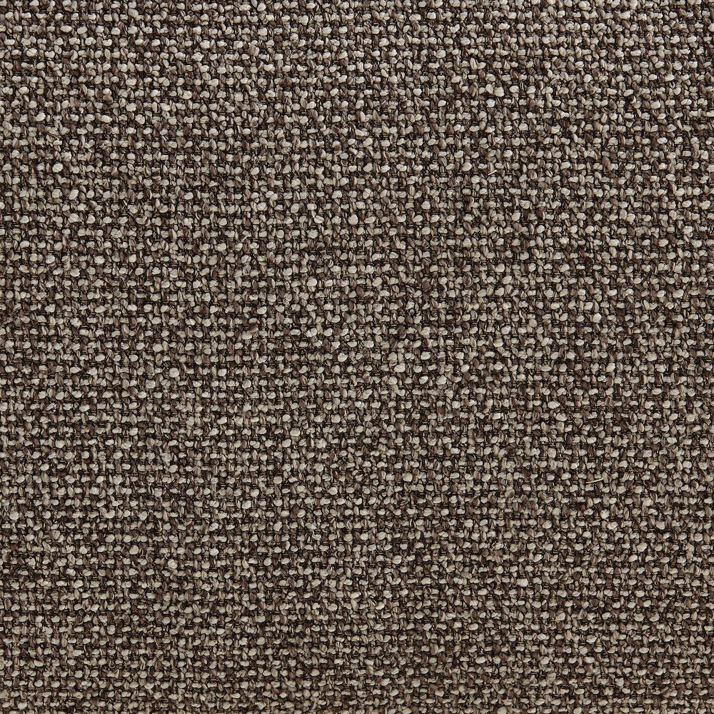 Auren Lattice Bouclé Upholstered Ottoman - Earth
