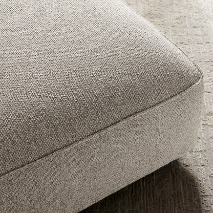 Auren Lattice Bouclé Upholstered Ottoman - Fog