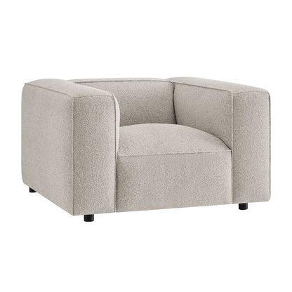 Auren Lattice Bouclé Upholstered Accent Chair - Fog