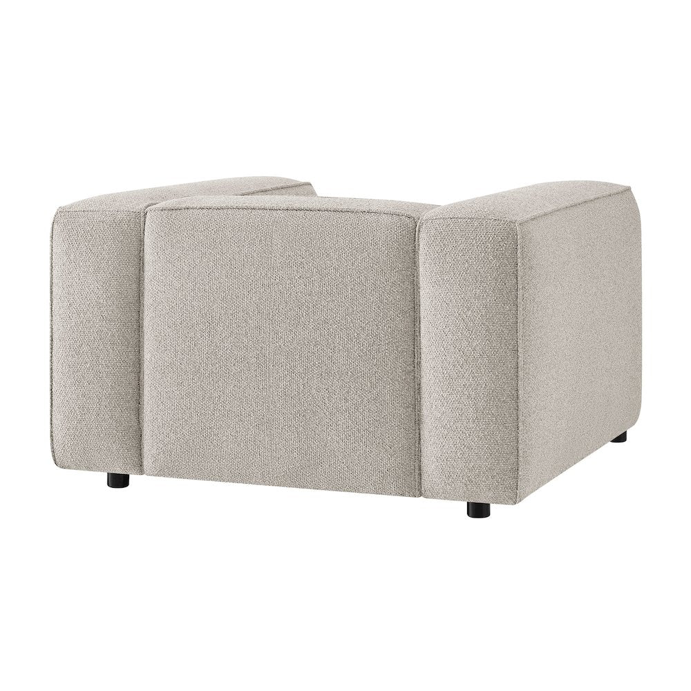 Auren Lattice Bouclé Upholstered Accent Chair - Fog