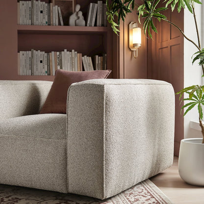 Auren Lattice Bouclé Upholstered Accent Chair - Fog