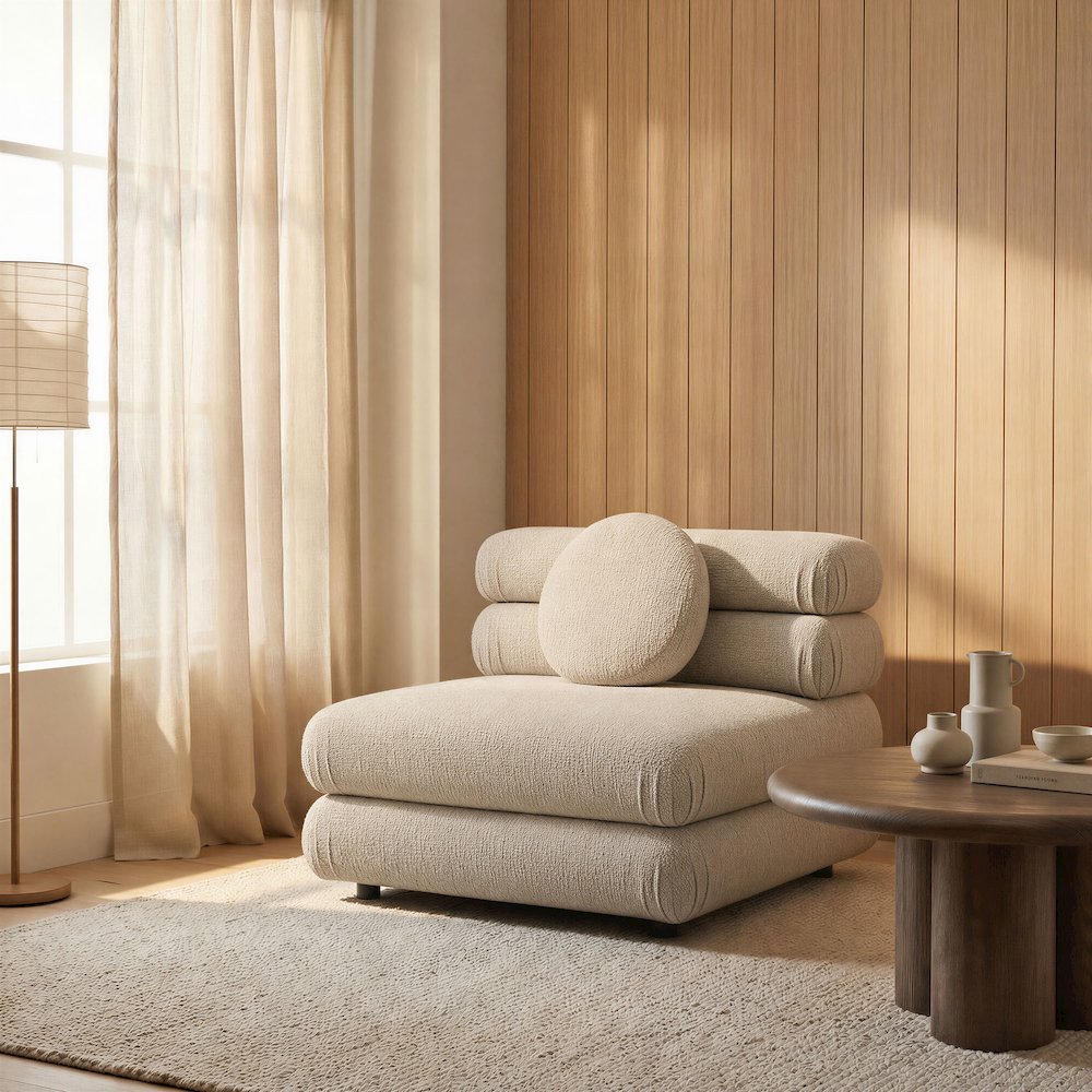 Jubilee Upholstered Modular Armless Chair - Linen