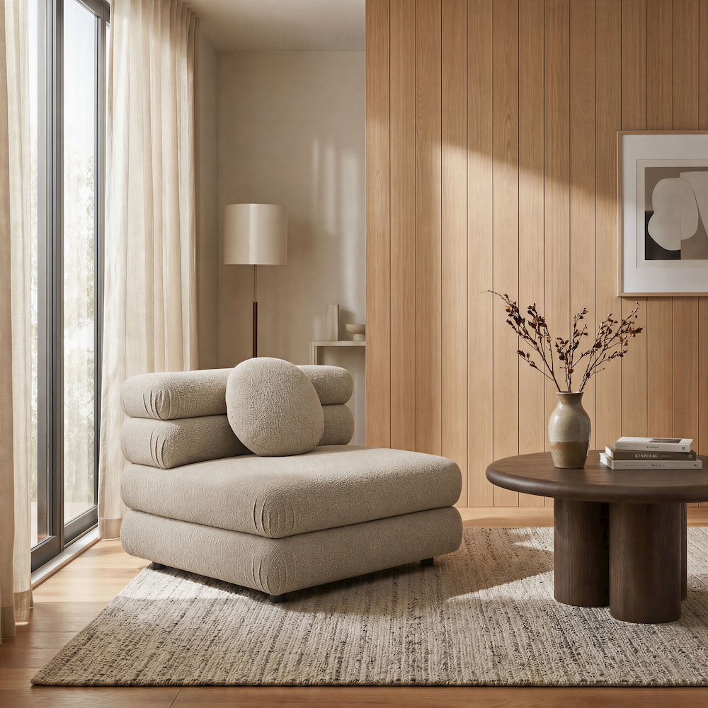 Jubilee Upholstered Modular Armless Chair - Linen