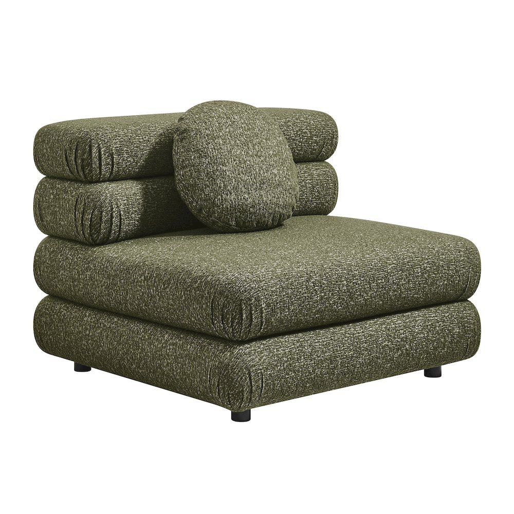 Jubilee Upholstered Modular Armless Chair - Olive