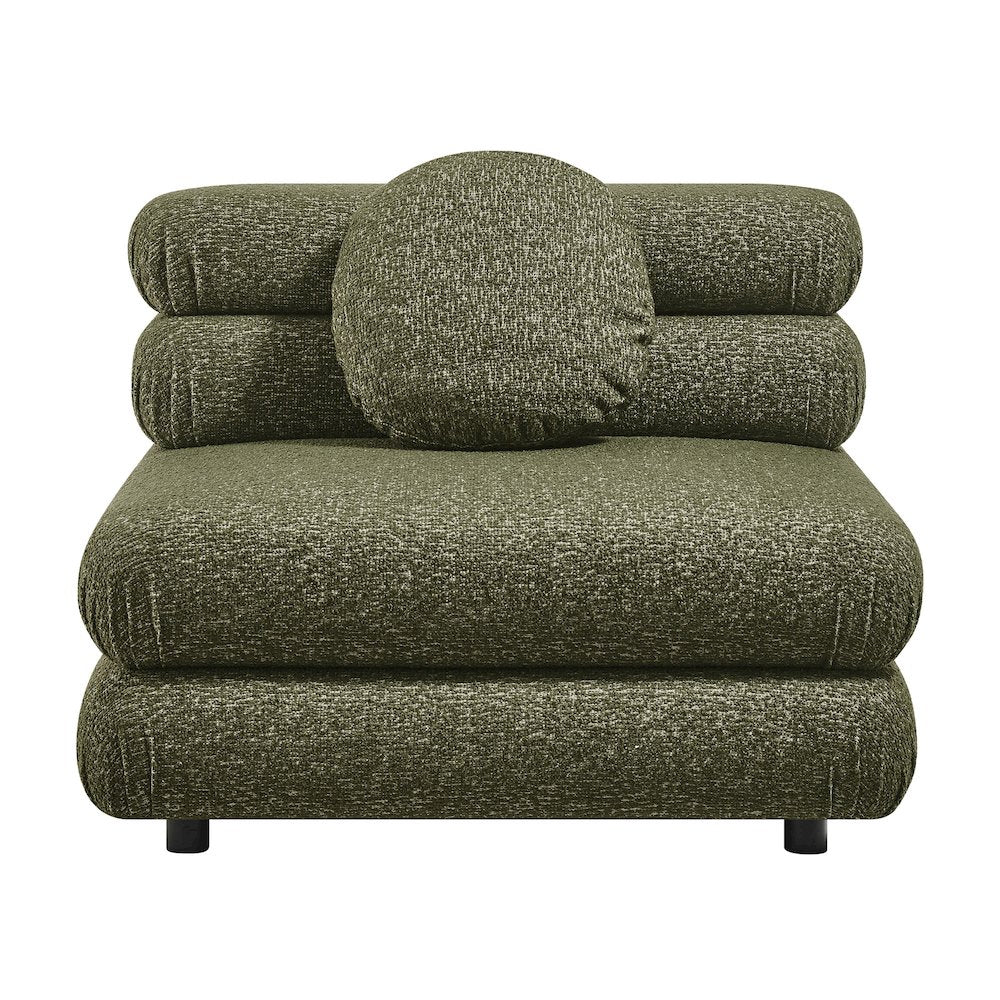Jubilee Upholstered Modular Armless Chair - Olive