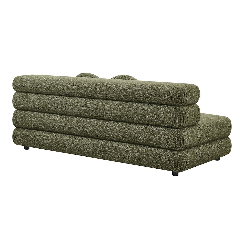 Jubilee Upholstered Modular Armless Loveseat - Olive