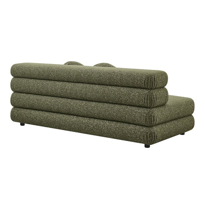 Jubilee Upholstered Modular Armless Loveseat - Olive