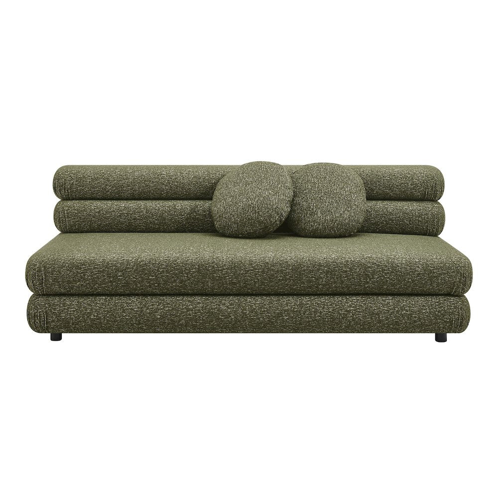 Jubilee Upholstered Modular Armless Loveseat - Olive