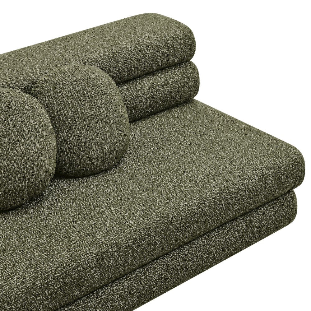 Jubilee Upholstered Modular Armless Loveseat - Olive