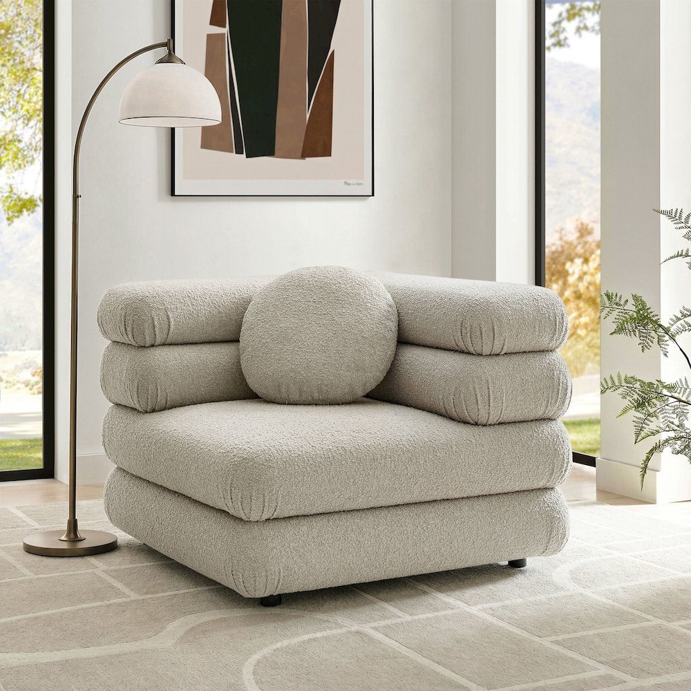 Jubilee Upholstered Modular Corner Chair - Linen