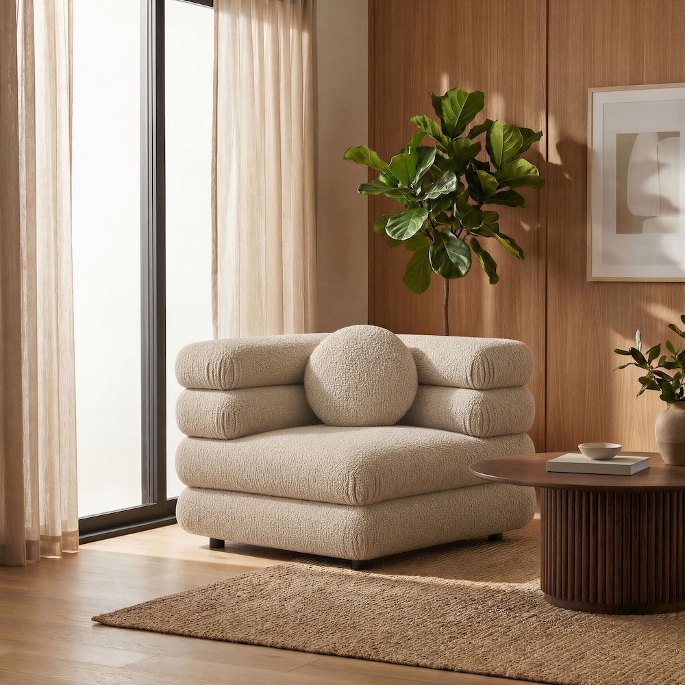 Jubilee Upholstered Modular Corner Chair - Linen