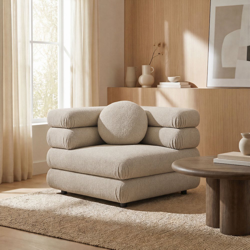 Jubilee Upholstered Modular Corner Chair - Linen