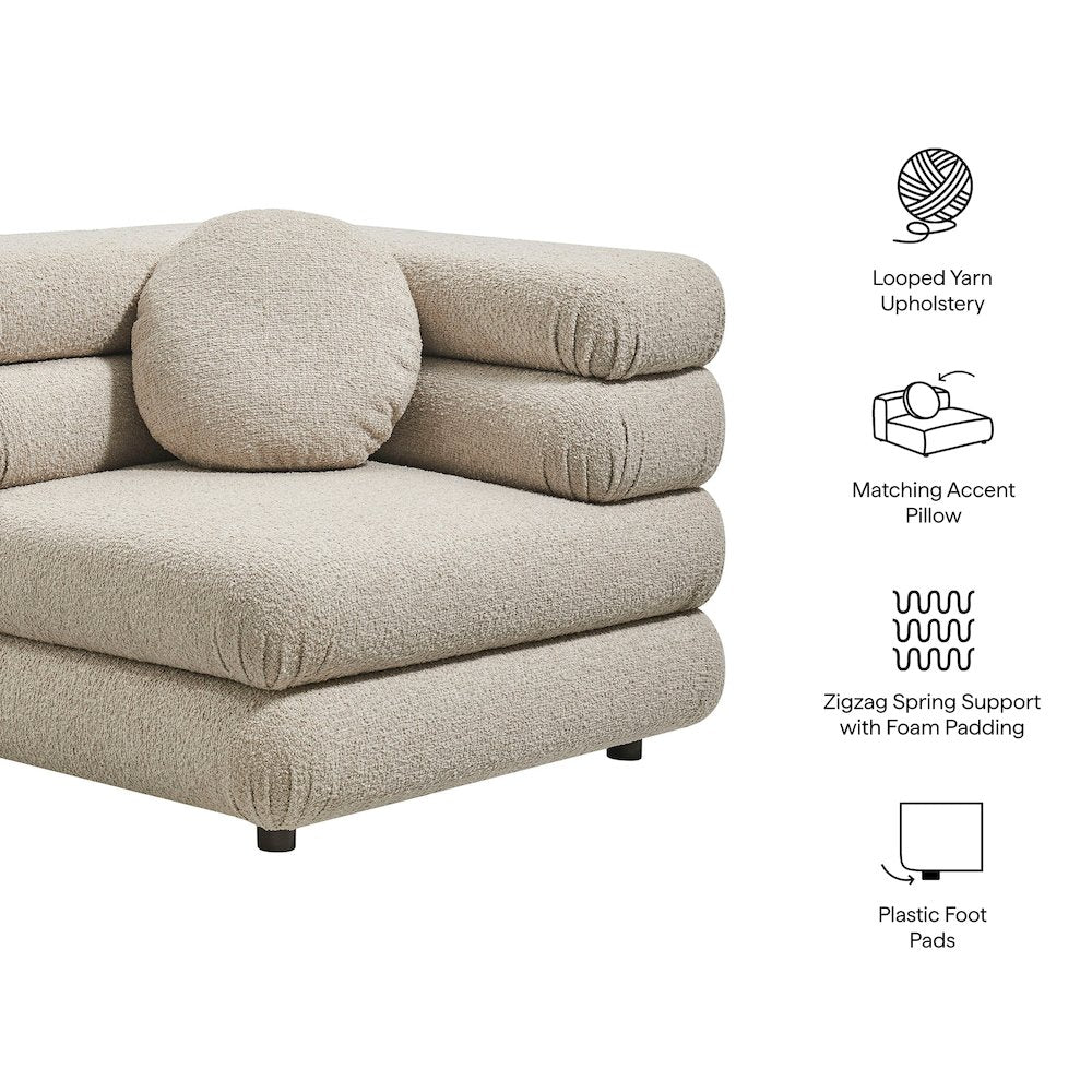 Jubilee Upholstered Modular Corner Chair - Linen