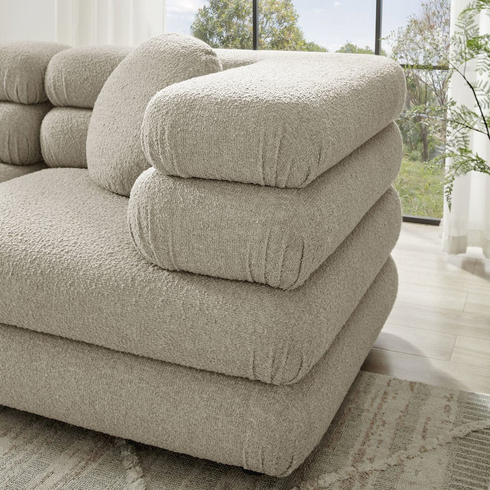 Jubilee 3-Piece Upholstered 3-Piece Modular Sofa Set - Linen