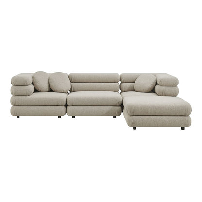 Jubilee 4-Piece Upholstered Modular Sofa Set - Linen