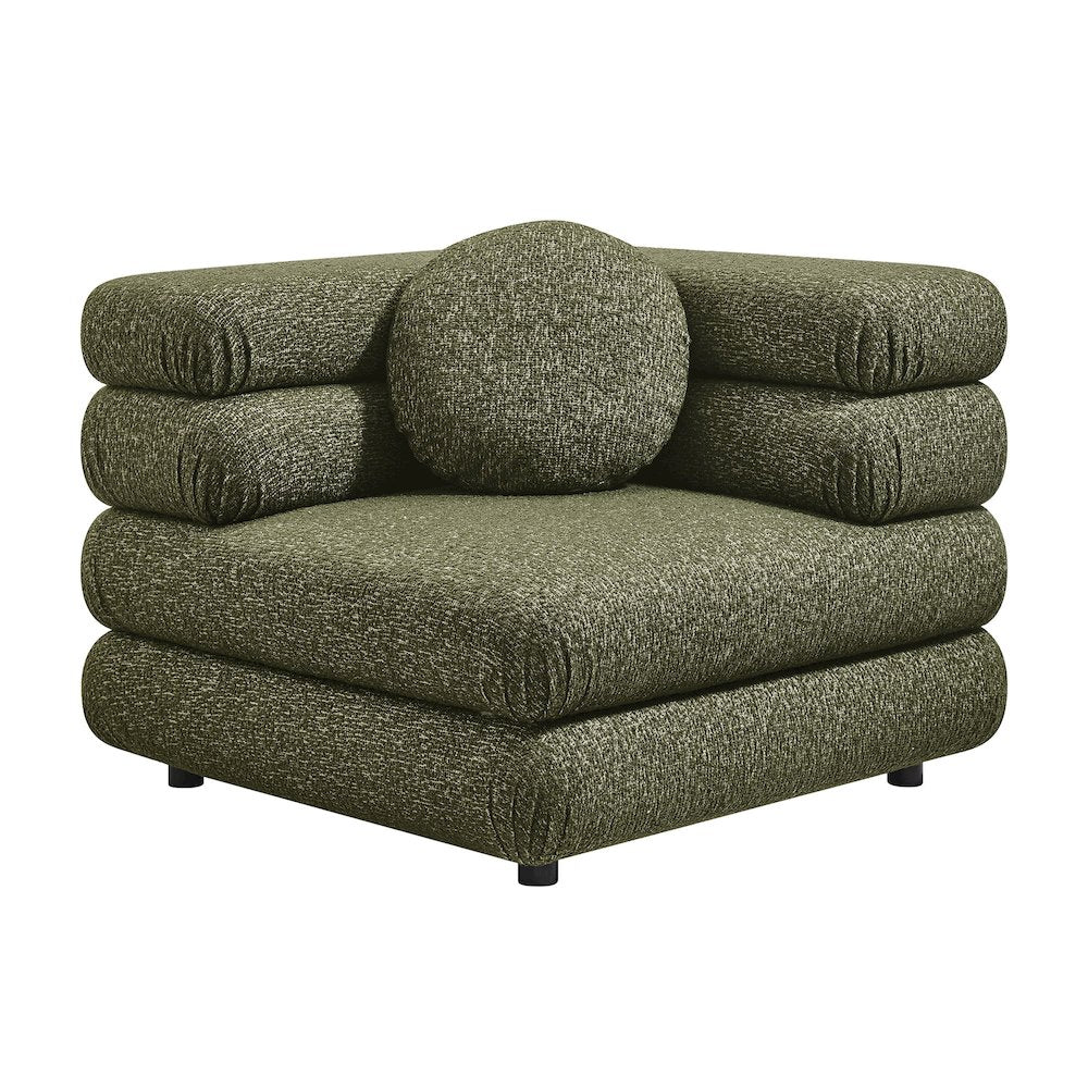 Jubilee 4-Piece Upholstered Modular Sofa Set - Olive