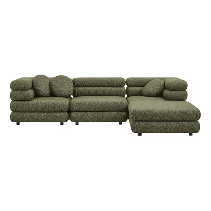 Jubilee 4-Piece Upholstered Modular Sofa Set - Olive