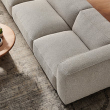 Auren 3 Piece Lattice Bouclé Upholstered Modular Sofa - Fog