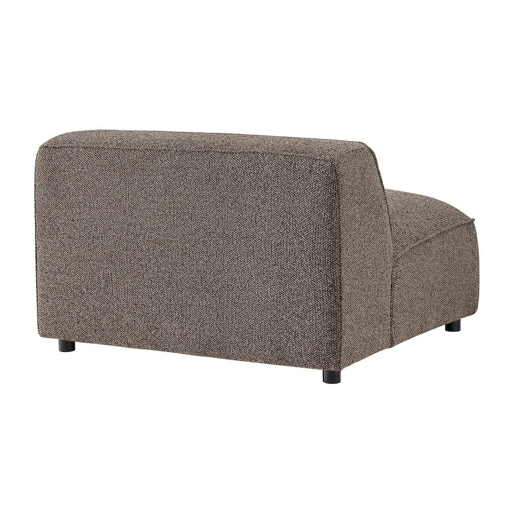 Auren 5 Piece Lattice Bouclé Upholstered Modular Corner Sectional - Earth