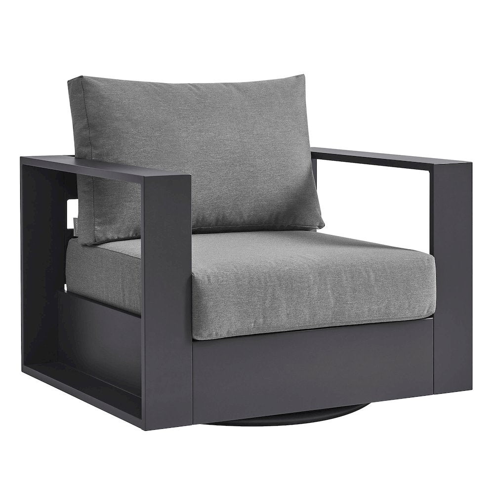 Tahoe Outdoor Patio Powder-Coated Aluminum Swivel Armchair