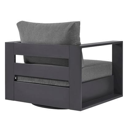 Tahoe Outdoor Patio Powder-Coated Aluminum Swivel Armchair