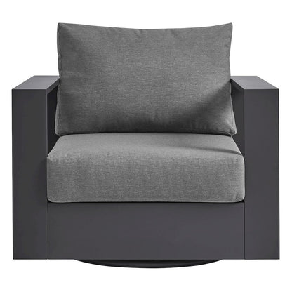 Tahoe Outdoor Patio Powder-Coated Aluminum Swivel Armchair
