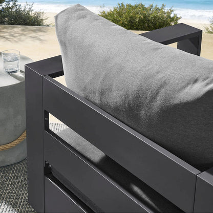 Tahoe Outdoor Patio Powder-Coated Aluminum Swivel Armchair