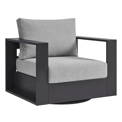 Tahoe Outdoor Patio Powder-Coated Aluminum Swivel Armchair