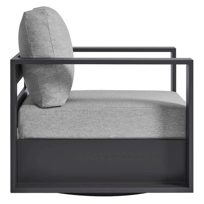 Tahoe Outdoor Patio Powder-Coated Aluminum Swivel Armchair