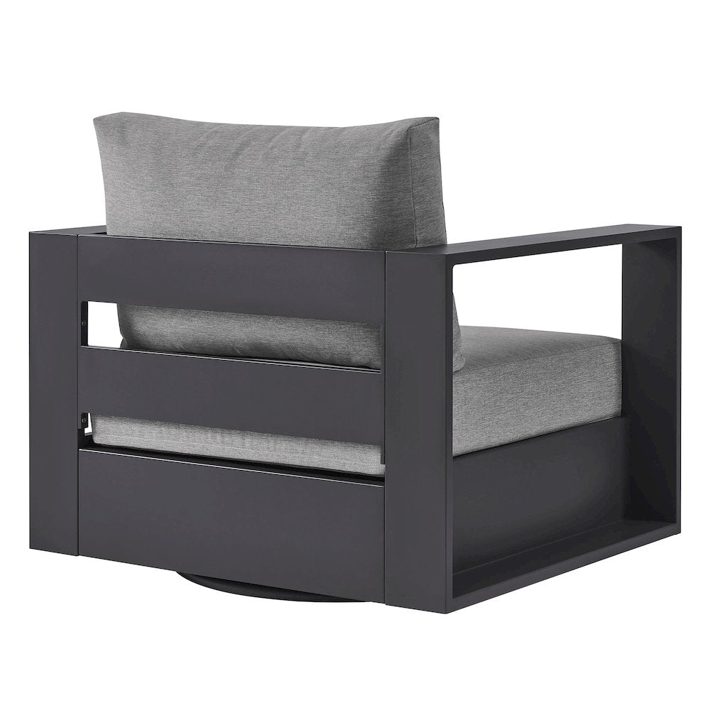 Tahoe Outdoor Patio Powder-Coated Aluminum Swivel Armchair