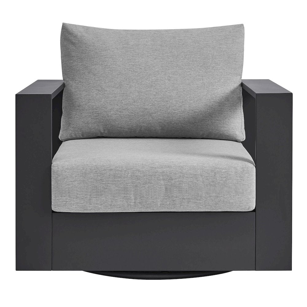 Tahoe Outdoor Patio Powder-Coated Aluminum Swivel Armchair