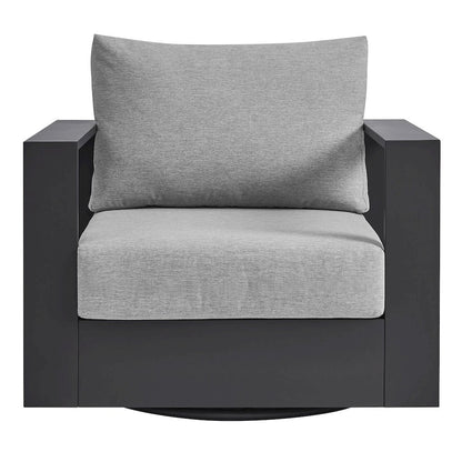 Tahoe Outdoor Patio Powder-Coated Aluminum Swivel Armchair