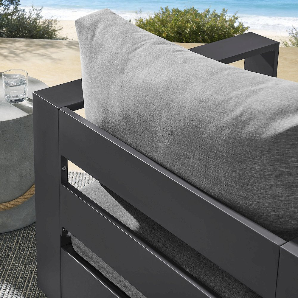 Tahoe Outdoor Patio Powder-Coated Aluminum Swivel Armchair