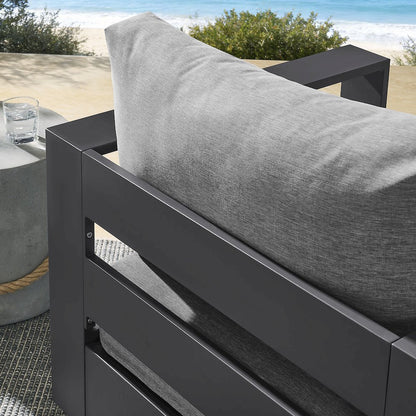 Tahoe Outdoor Patio Powder-Coated Aluminum Swivel Armchair