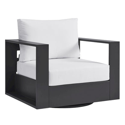 Tahoe Outdoor Patio Powder-Coated Aluminum Swivel Armchair