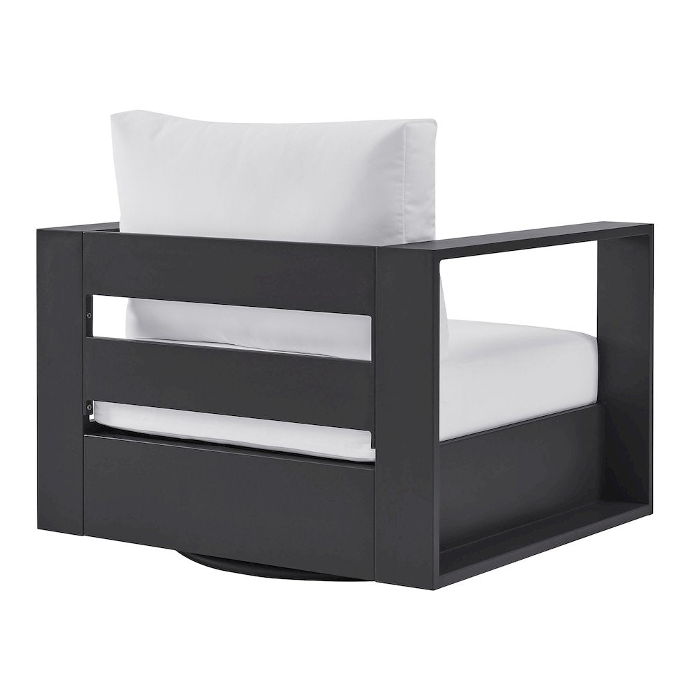 Tahoe Outdoor Patio Powder-Coated Aluminum Swivel Armchair