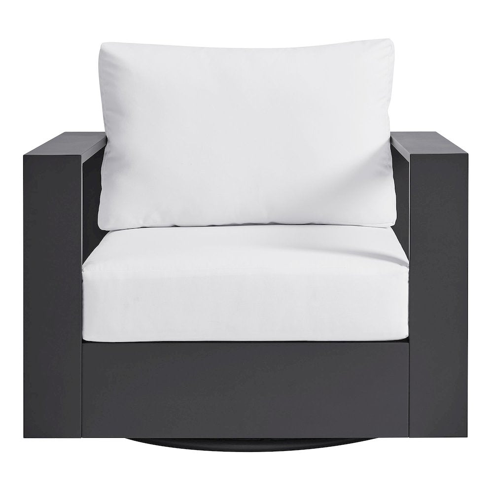 Tahoe Outdoor Patio Powder-Coated Aluminum Swivel Armchair