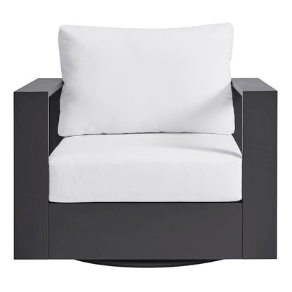 Tahoe Outdoor Patio Powder-Coated Aluminum Swivel Armchair
