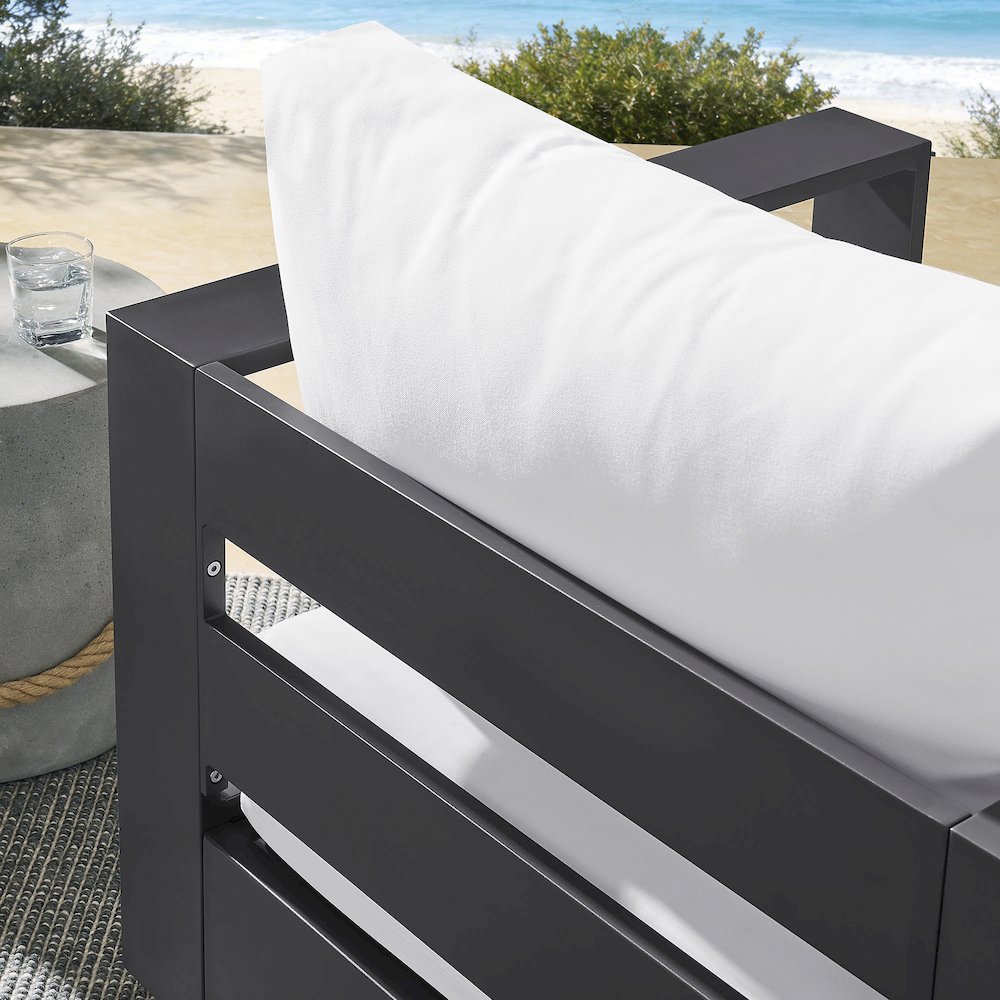 Tahoe Outdoor Patio Powder-Coated Aluminum Swivel Armchair