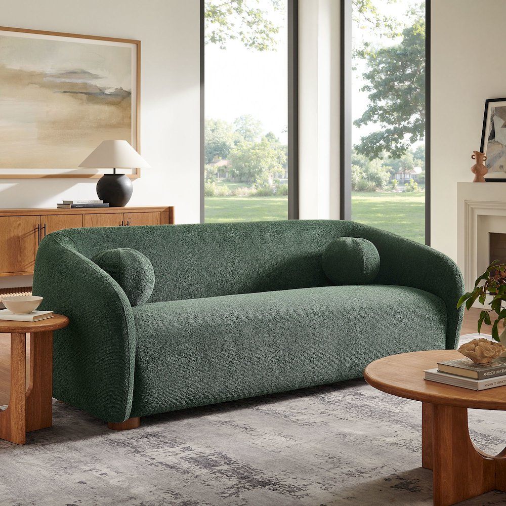 Holland 85" Chenille Fabric Sofa - Pine