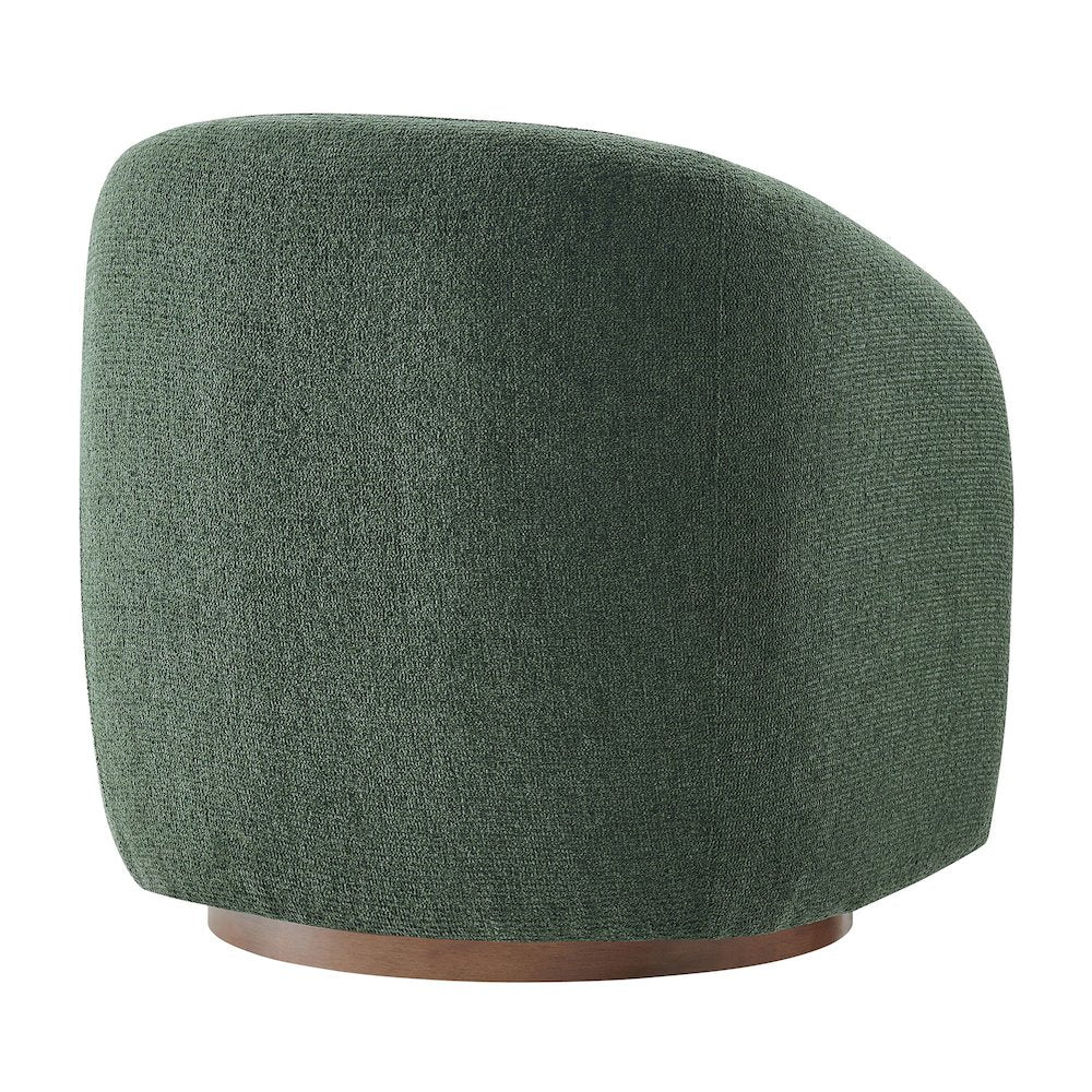 Holland Swivel Chenille Fabric Armchair - Pine