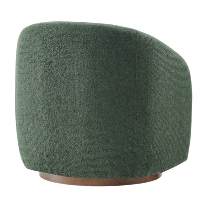 Holland Swivel Chenille Fabric Armchair - Pine