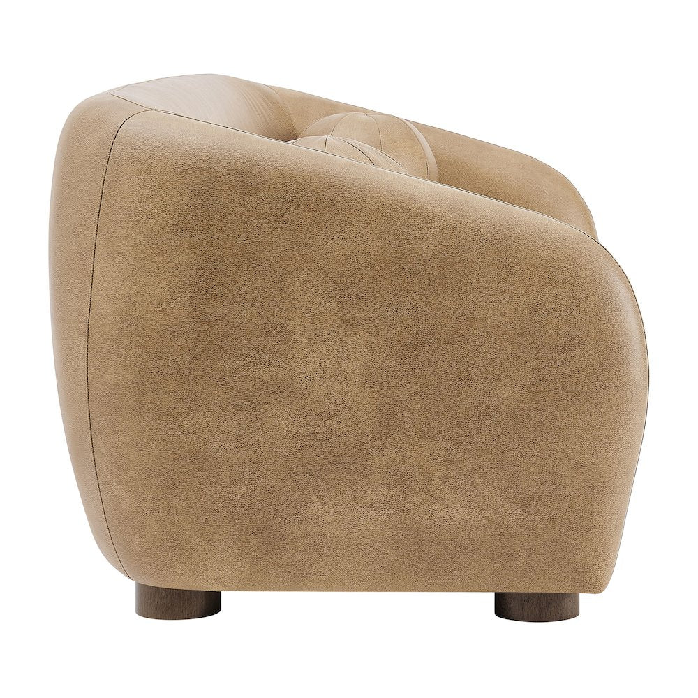 Holland 85" Vegan Leather Sofa - Toast