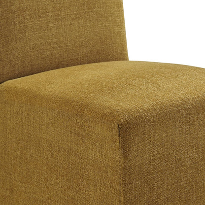 Aster Slub Weave Fabric Slipcovered Dining Chairs Set of 2 - Copper