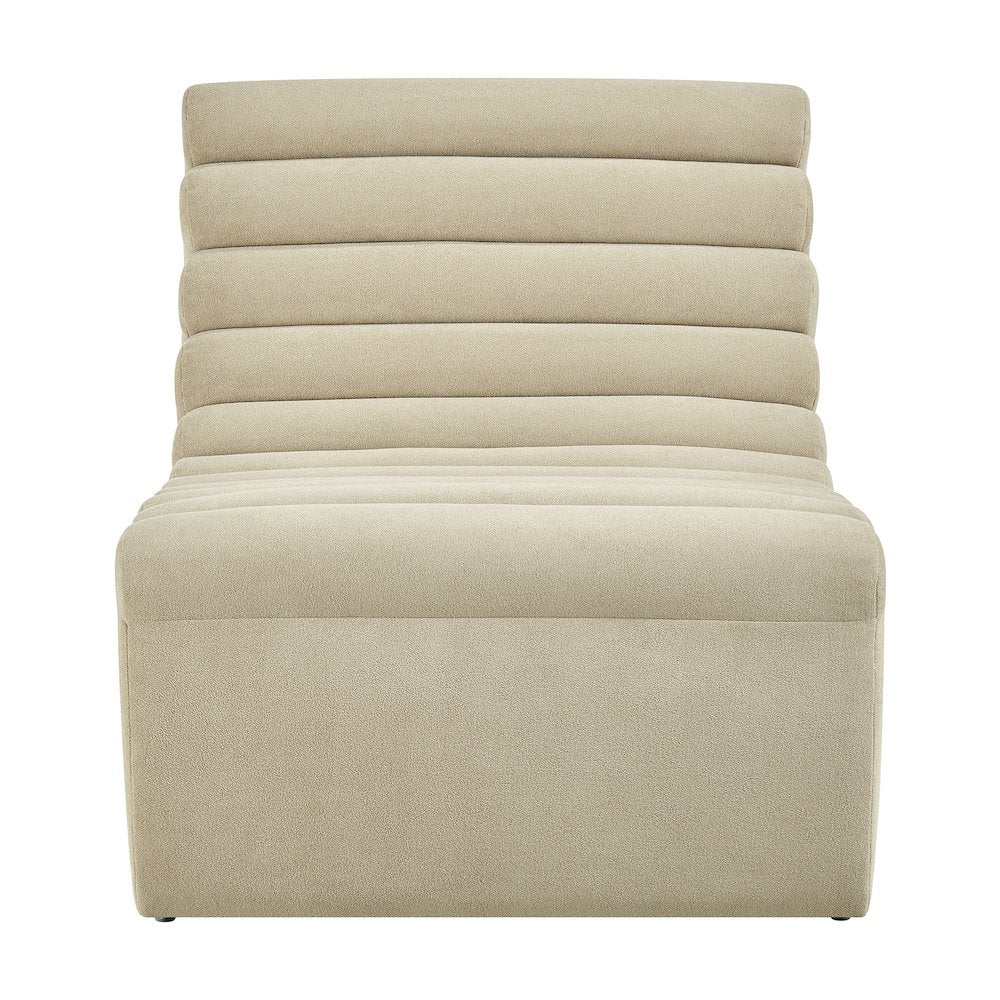 Corbin Performance Fleece Armless Accent Chair - Bisque